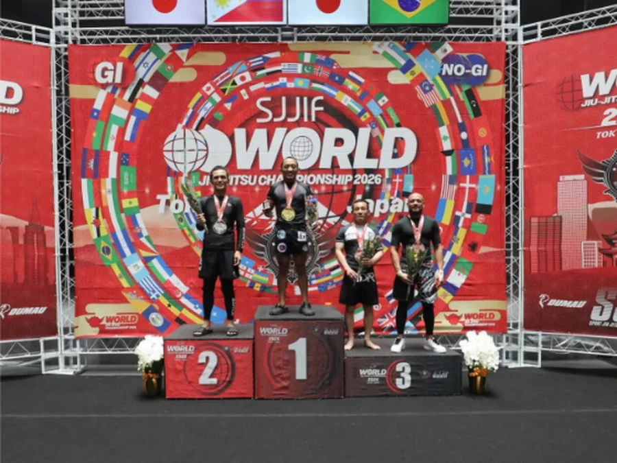 Top of the podium at the 2026 SJJIF World Championship, Tokyo. Photo: @torogi.jiujitsu